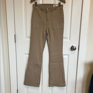 Women's Cosmic Blue Love Tan Flare Pants